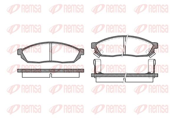 Комплект гальмівних накладок, дискове гальмо, Remsa 0111.02