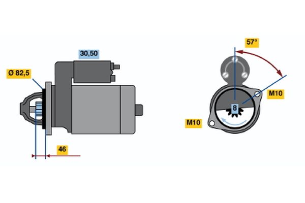 BOSCH önindító 0 986 020 821