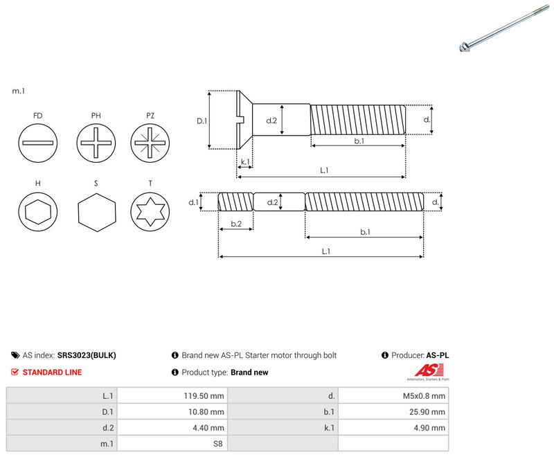 AS-PL SRS3023(BULK) Repair Set, alternator