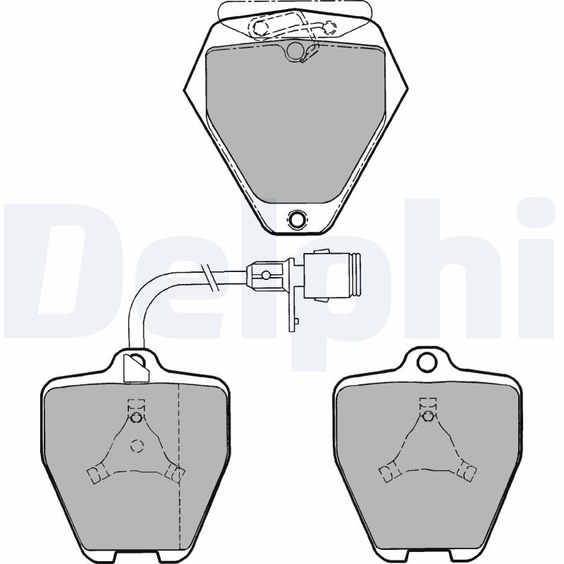 DELPHI Volkswagen тормозные колодки передние Audi A8 2.5TDI/3.7 -02