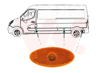 Фонарь габаритный Opel Movano 10-, Renault Master (Van Wezel) VAN WEZEL 4388975