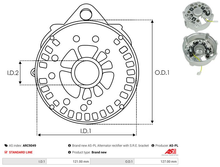 Kaitsekate, generaator, AS-PL ARC9049