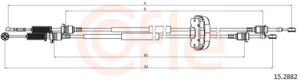 Тросовий привод, коробка передач, Cofle 92152882