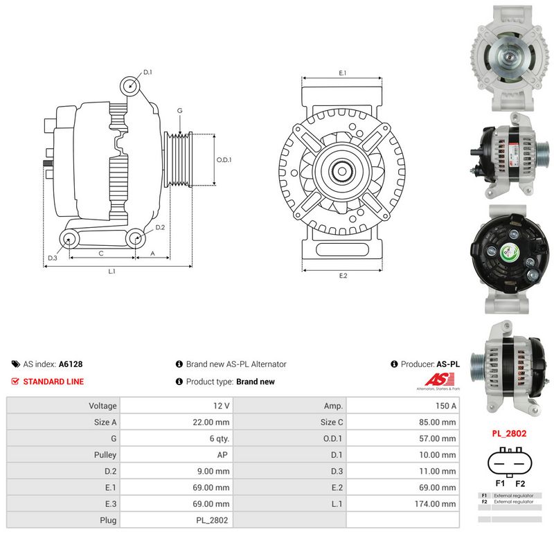 Generaator, AS-PL A6128