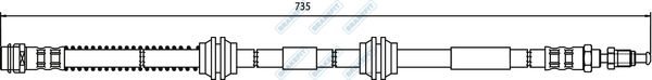 APEC Brake Hose BHO4198