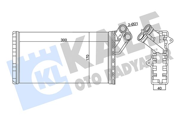 Теплообмінник, система опалення салону, Kale Oto Radyatör 346480