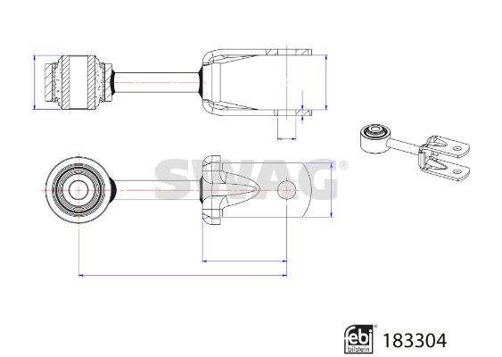 SWAG 33 10 8904 Link/Coupling Rod, stabiliser bar