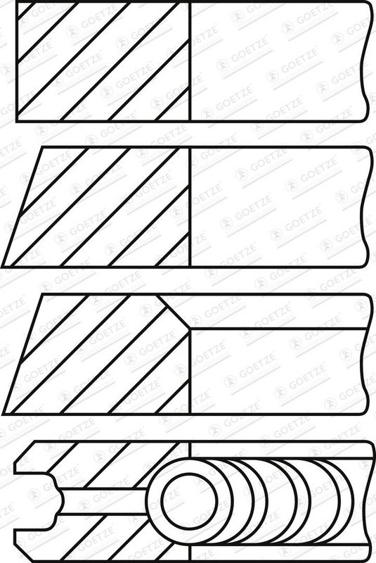 GOETZE ENGINE Jeu segments pistons 08-407000-10