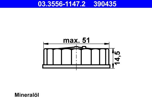 ATE Dop, remvloeistofreservoir 03.3556-1147.2