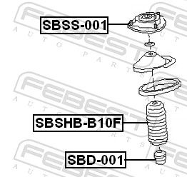 FEBEST SBSS-001 Suspension Strut Support Mount