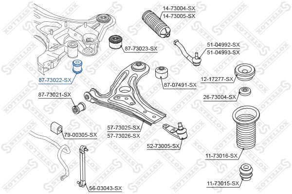 STELLOX 87-73022-SX Bushing, axle beam