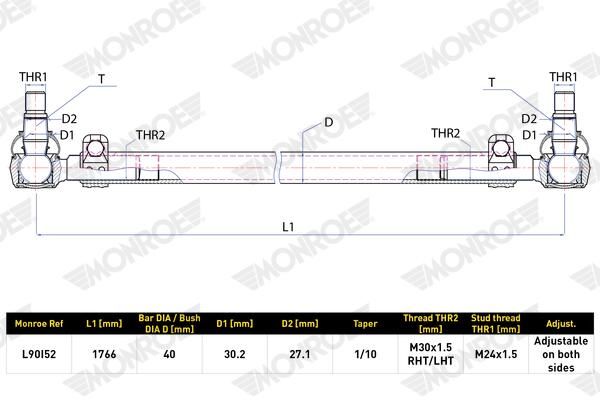 Příčné táhlo řízení L90I52