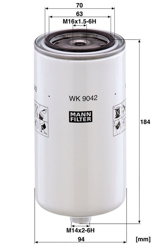 Filtru combustibil WK 9042 x MANN-FILTER