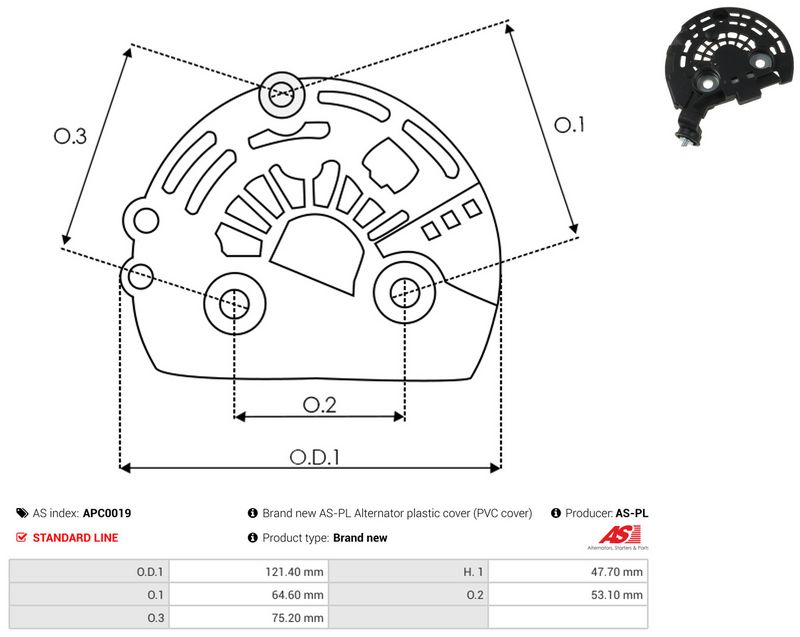 Kaitsekate, generaator, AS-PL APC0019