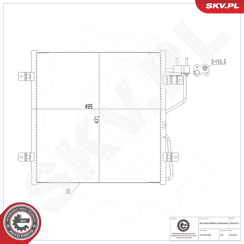 Kondensaator, kliimaseade, ESEN SKV 86SKV614