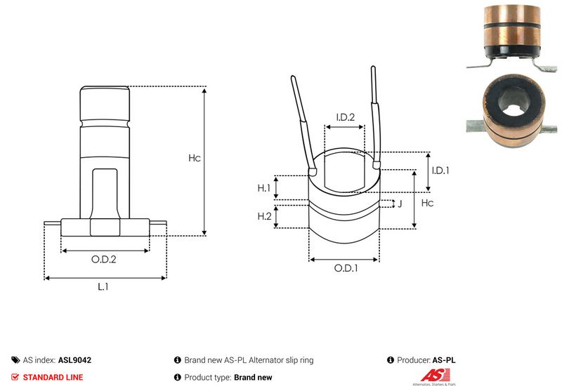 Rõngas, generaator, AS-PL ASL9042