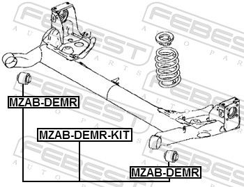 FEBEST MZAB-DEMR-KIT Repair Kit, axle beam