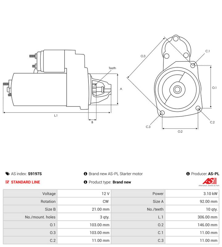 This part match OEM code: 89821291