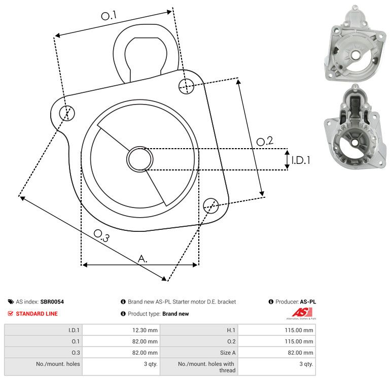 Starterikaas, Karburaator, AS-PL SBR0054