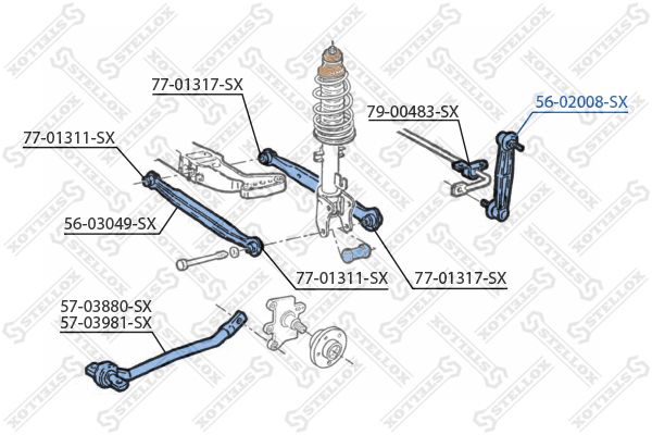 STELLOX 56-02008-SX Link/Coupling Rod, stabiliser bar