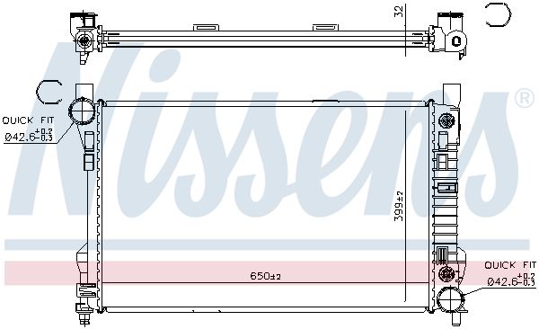 Радіатор охолодження MERCEDES C/CLC-CLASS W203 (00-) (вир-во Nissens)