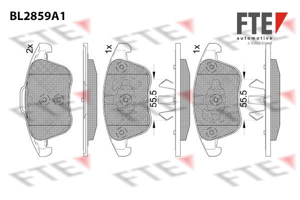 FTE fékbetétkészlet, tárcsafék 9011099