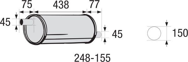 BOSAL Middendemper, universeel 248-155