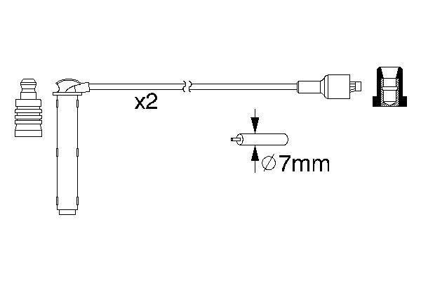 BOSCH 0 986 357 154 Ignition Cable Kit