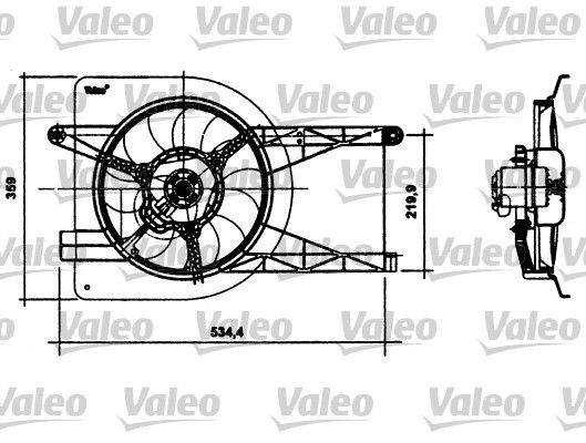VALEO ventilátor, motorhűtés 698493