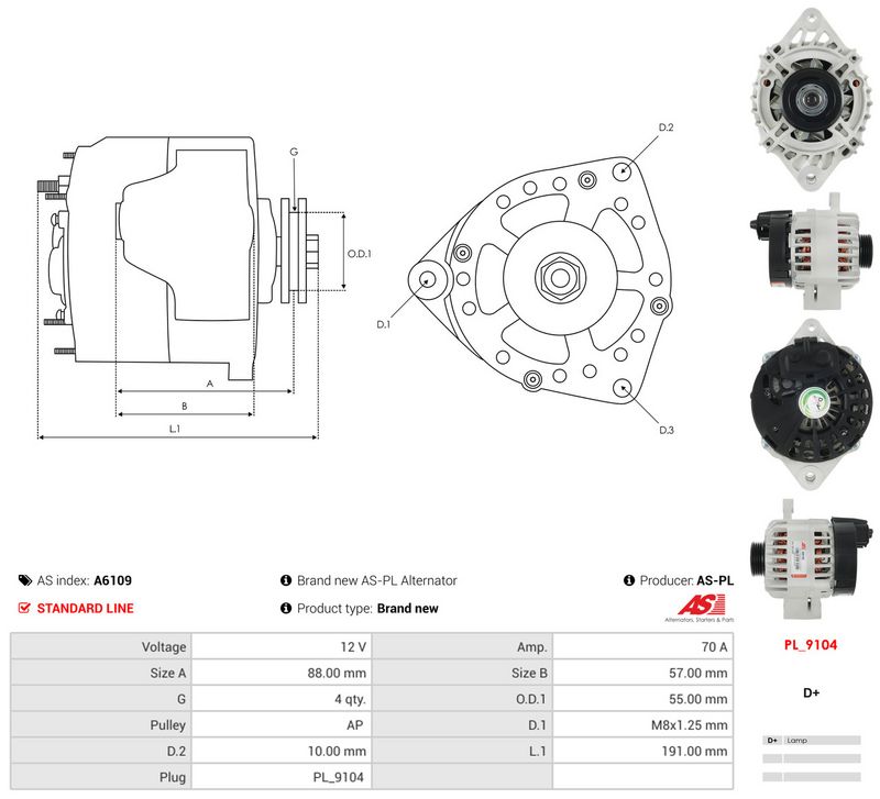 Generaator, AS-PL A6109