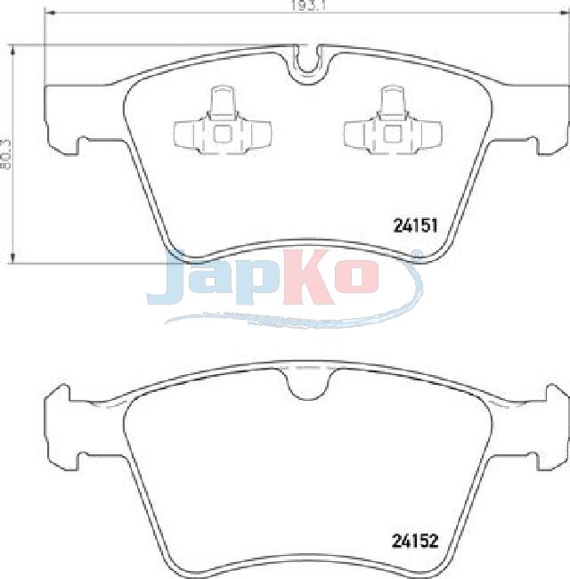 JAPKO 500531 Brake Pad Set, disc brake