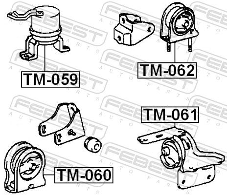 FEBEST TM-062 Mounting, engine