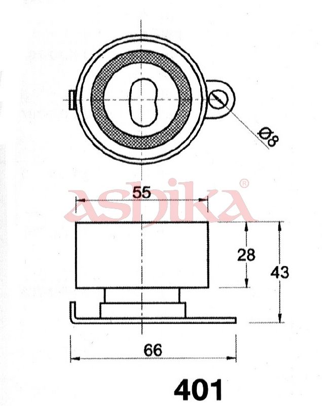 ASHIKA 45-04-401 Tensioner, timing belt