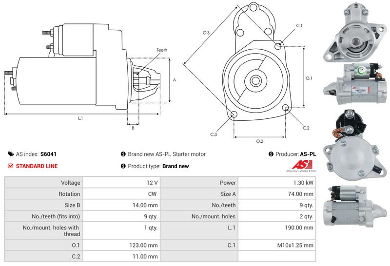 Starter, AS-PL S6041