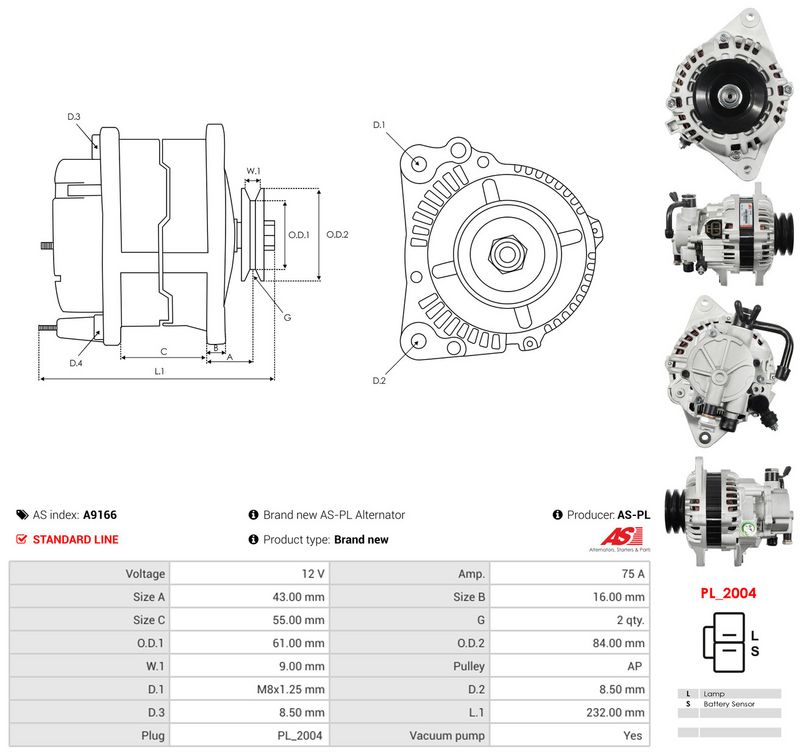 Generaator, AS-PL A9166