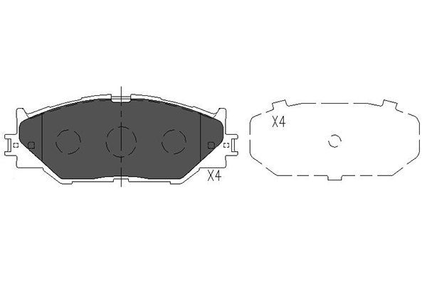 Комплект гальмівних накладок, дискове гальмо, Kavo Parts KBP-9094