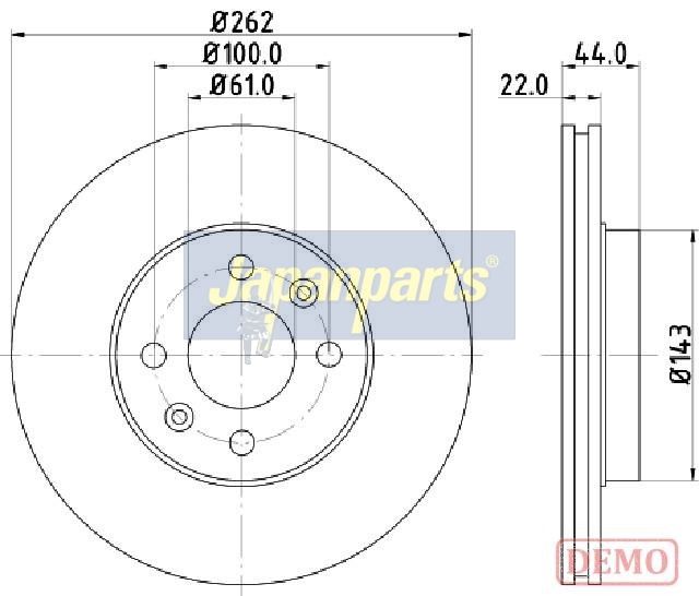 спирачен диск JAPANPARTS