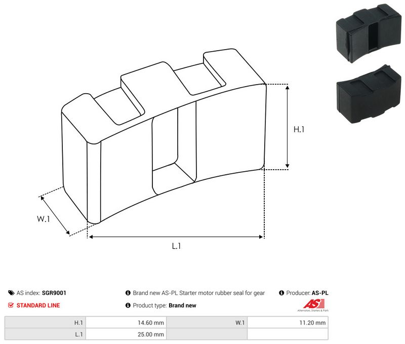 AS-PL SGR9001 Repair Kit, starter