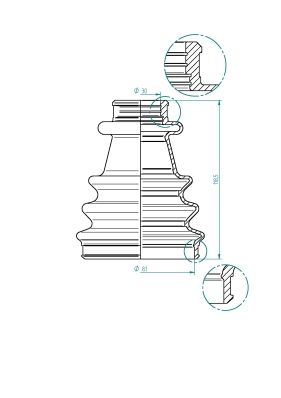 SPIDAN 190977 Bellow, drive shaft