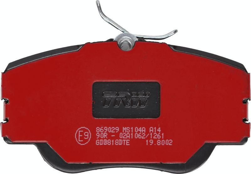 Piduriklotsi komplekt, ketaspidur, TRW GDB818DTE