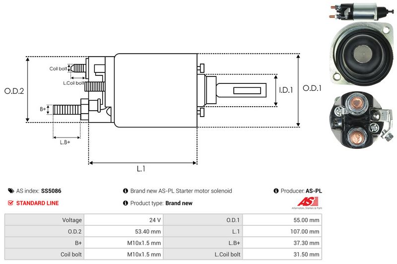 Magnetlülitus, starter, AS-PL SS5086