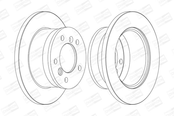 CHAMPION Mercedess диск гальмівний задній Sprinter,VW LT28-46 95- 272*16