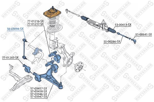 STELLOX 56-03094-SX Link/Coupling Rod, stabiliser bar