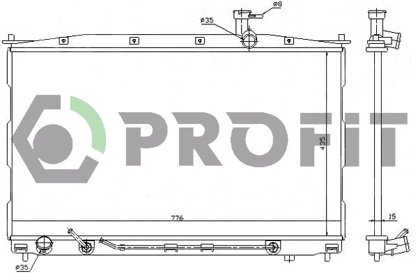 Радіатор, система охолодження двигуна, Profit 1807A1