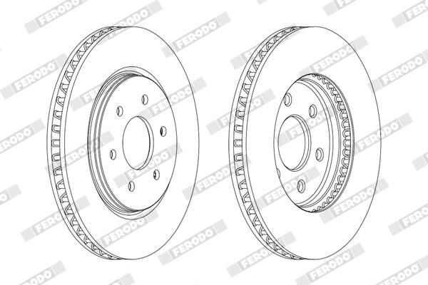 FERODO Disque de frein DDF1761C
