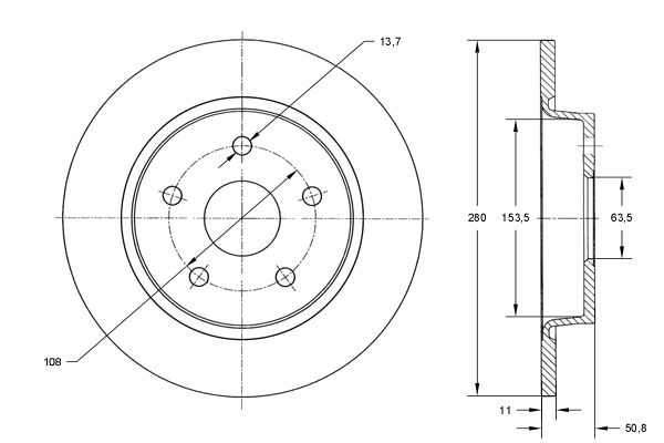 TOMEX Brakes féktárcsa TX 73-01