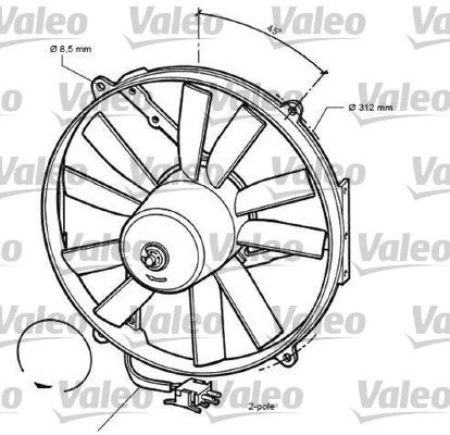 VALEO ventilátor, motorhűtés 696068