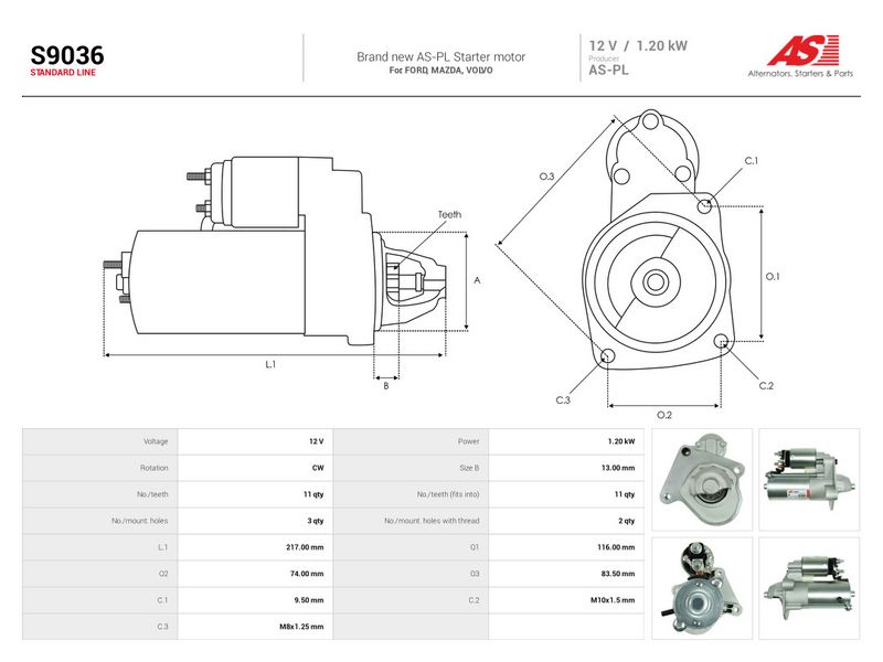 This part match OEM code: Y601-18-400C