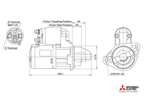 startér SUZUKI, 12V/1,2kW M000T36071