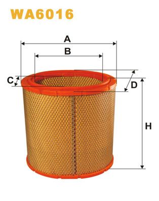 Повітряний фільтр, Wix Filters WA6016